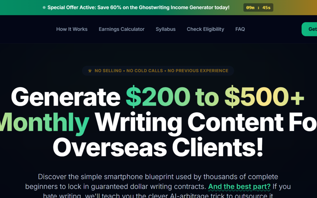 Ghostwriting Income Generator
